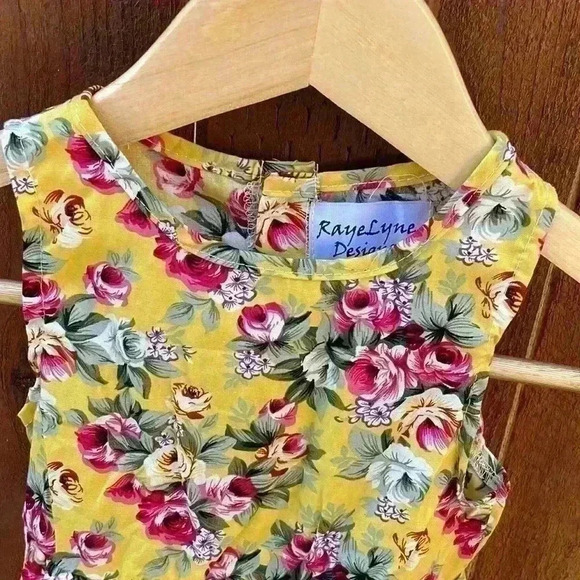 NWOT Yellow Floral Girls Dress - Picture 3 of 6